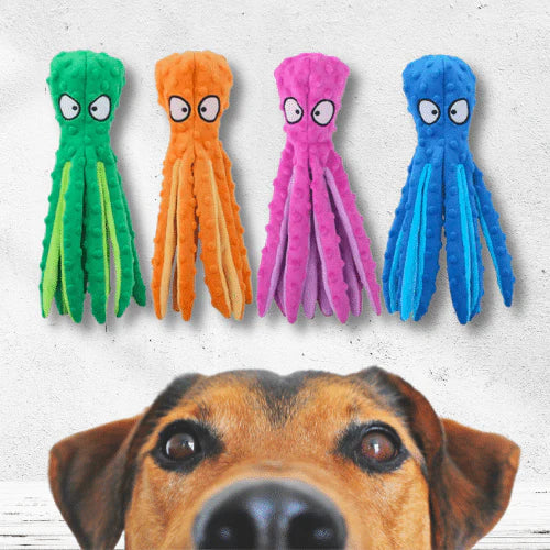 Brinquedo Mastigável Polvo Anti Stress Para Cães